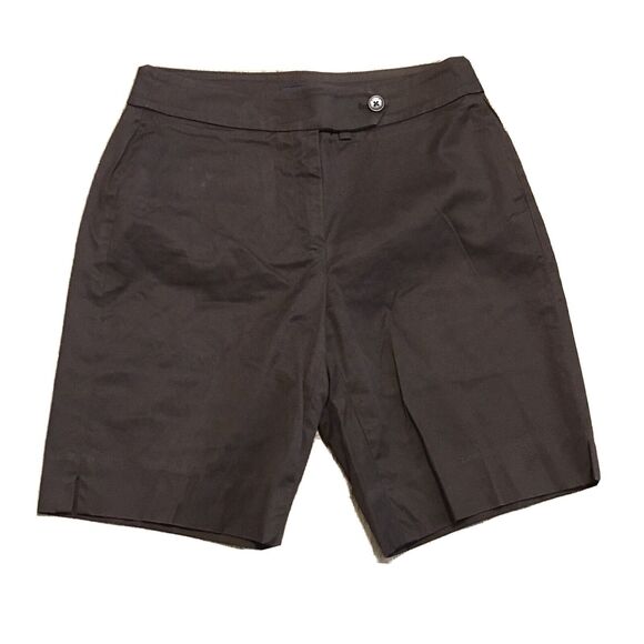 Jones New York Signature Midi Shorts ~ Sz 4 ~ Brown ~ Mid Rise ~ 9" Inseam - Picture 1 of 5